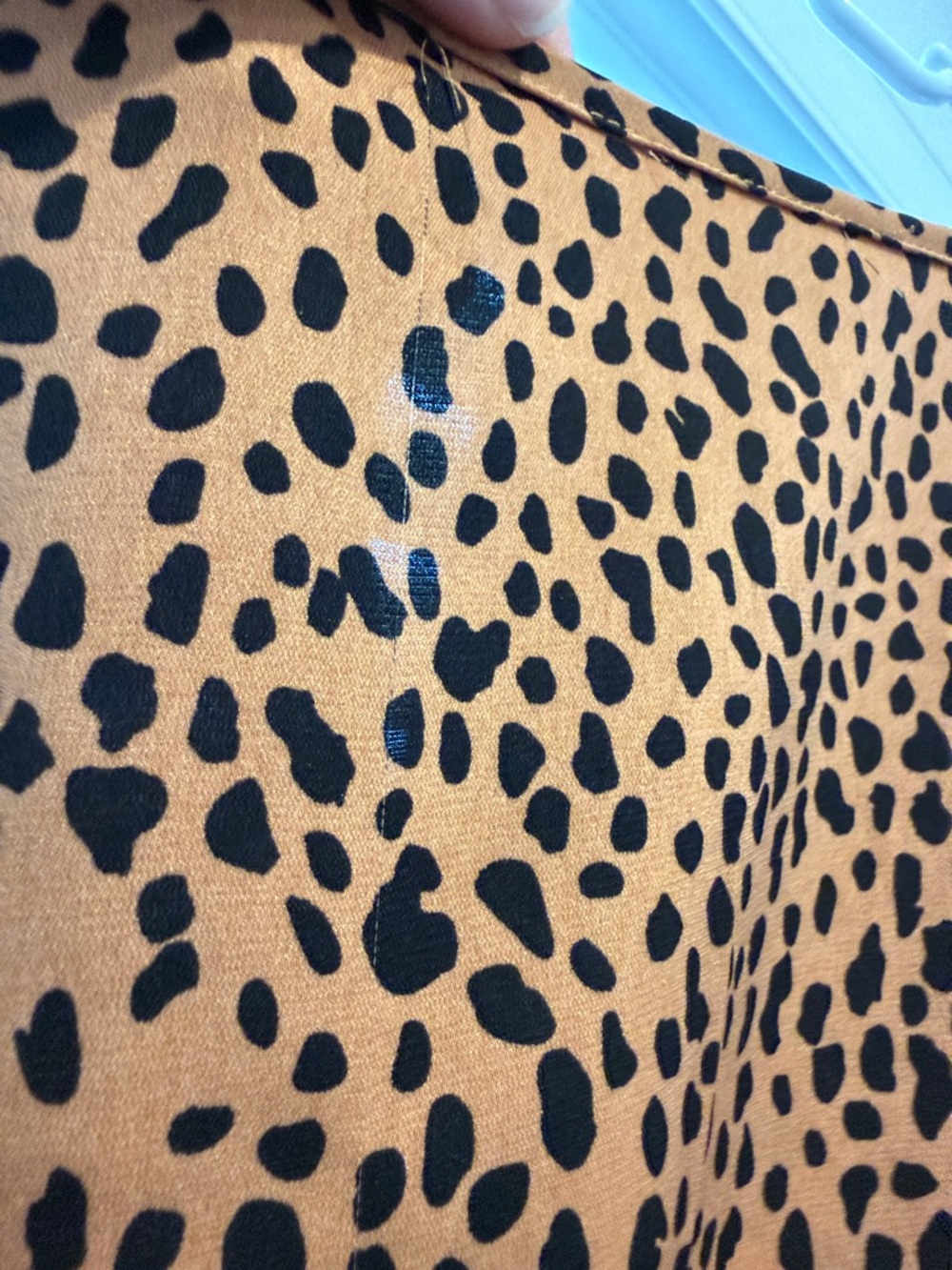 Leopard Print Tie-Waist Dress - Rust & Black - Picture 2 of 4